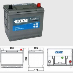 Exide EA654 Premium (005L) 