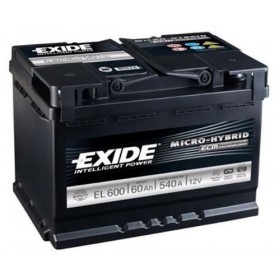 Exide EL600 Stop/Start Battery (027 EFB) Exide Stop/Start